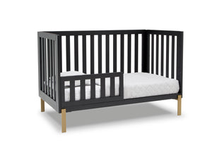 Hendrix 4-in-1 Convertible Crib Midnight Grey with Metal (1361) 5