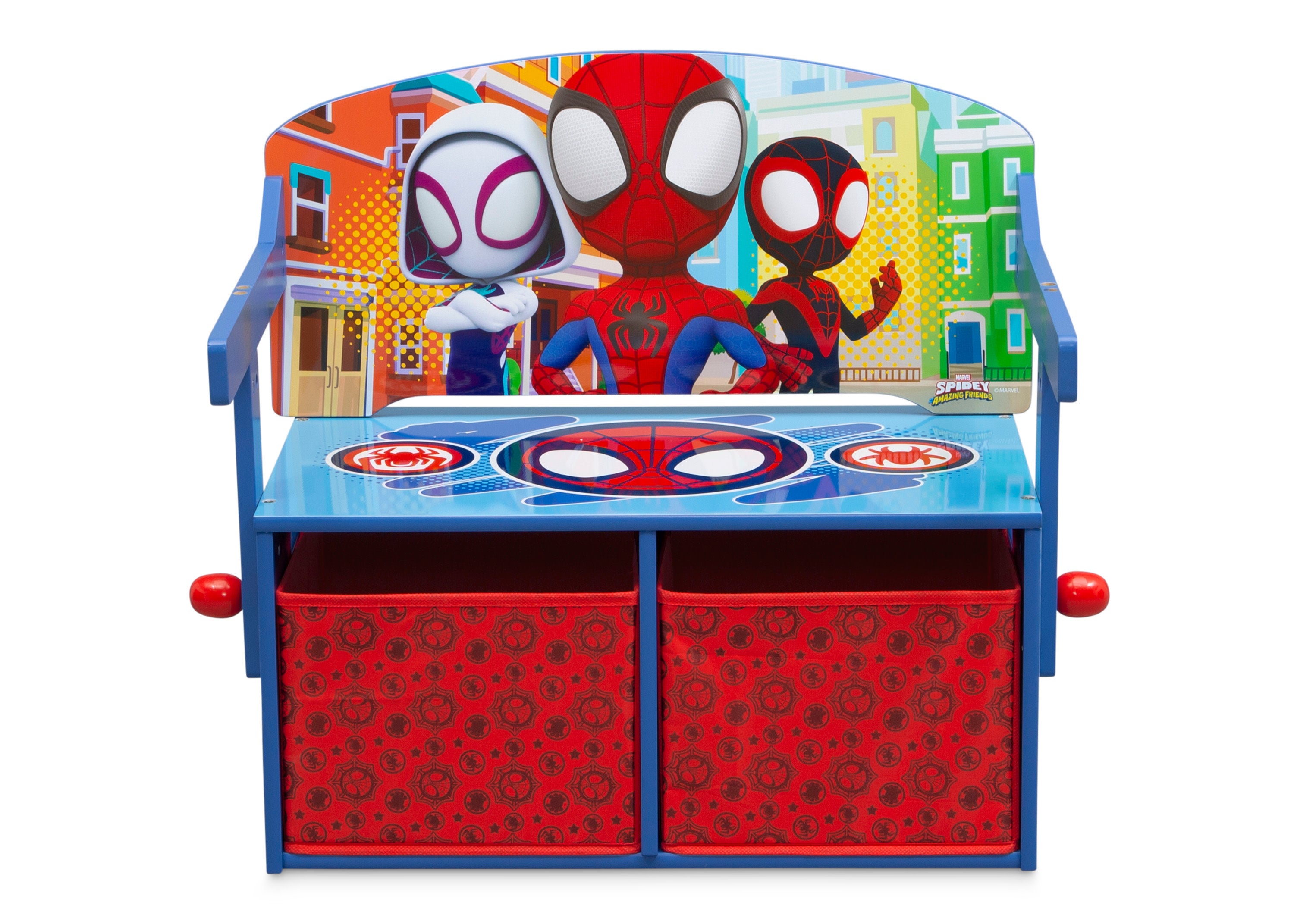 Delta Children Kids Convertible Activity Bench - Greenguard Gold Certified, Marvel Spidey and His Amazing Friends