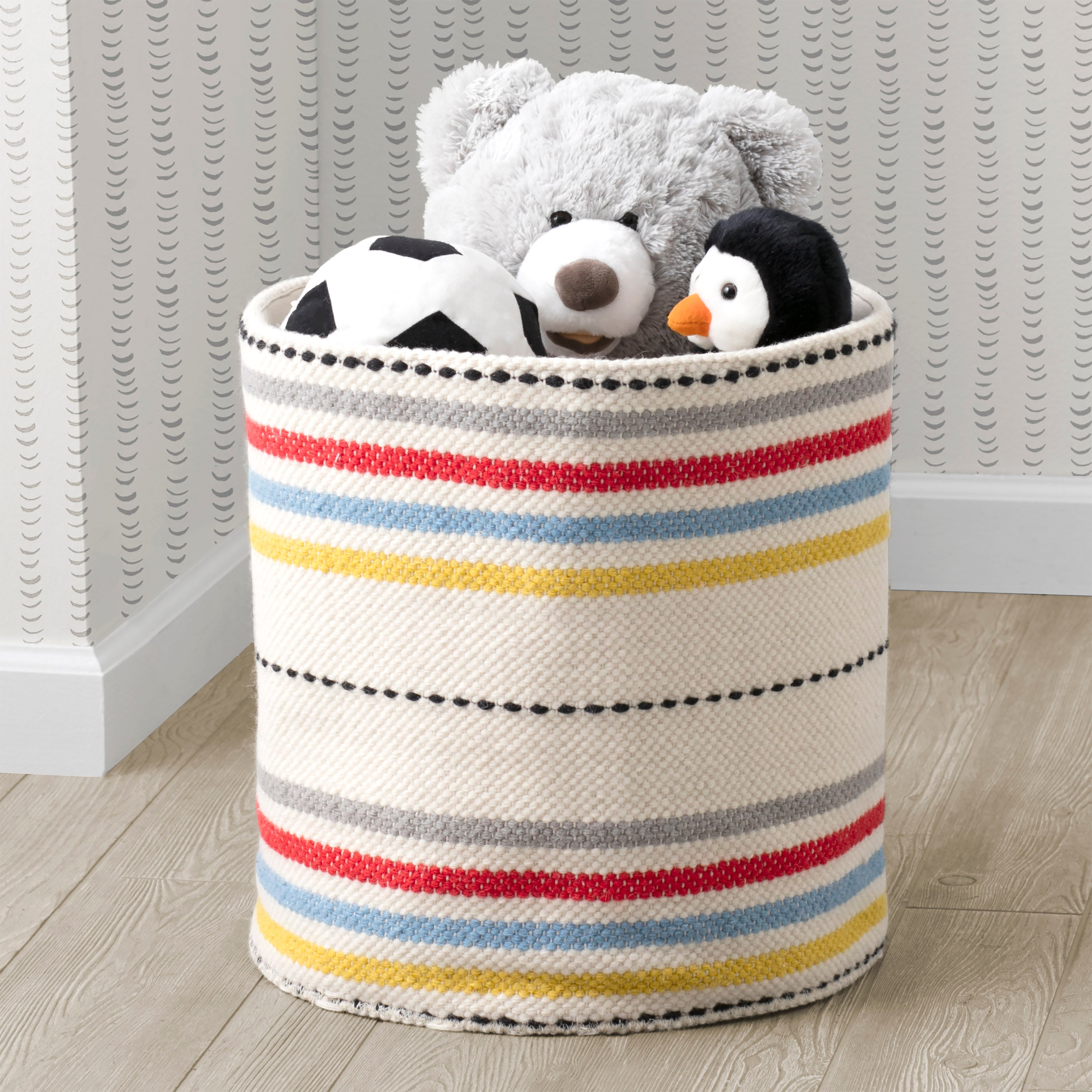 Bright Stripes Handwoven Basket - Delta Children