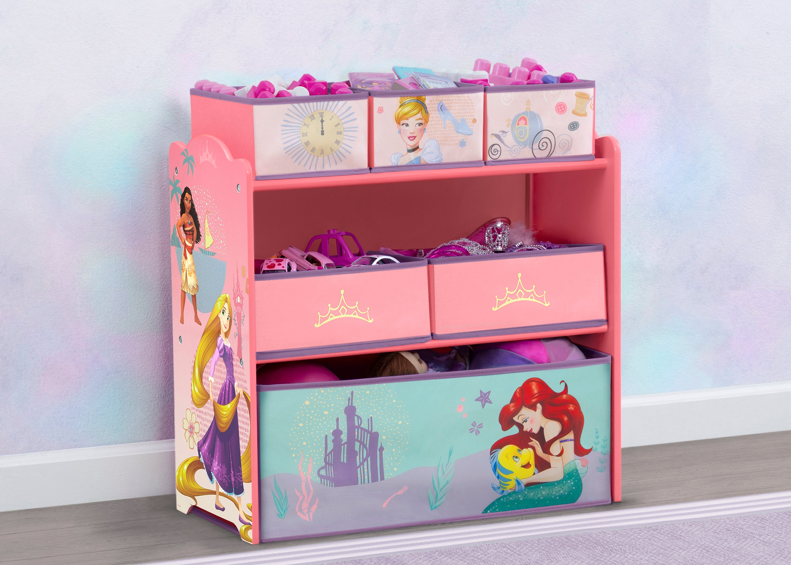 Princess 6 Bin Design and Store Toy Organizer - Delta Children Princess 6 Bin Design and Store Toy Organizer - Delta Children