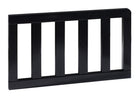 Black metal guardrail with horizontal bars on a white background 27-Toddler Guardrail (0081)