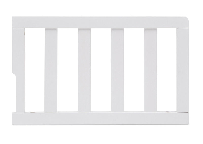 White wooden crib with slatted design on a white background 33-Toddler Guardrail (0081)