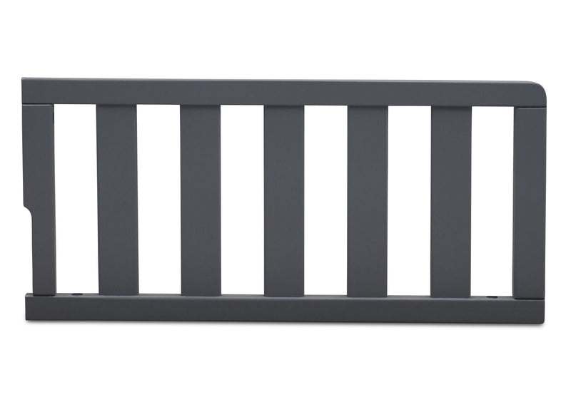 Dark gray crib rail on a white background