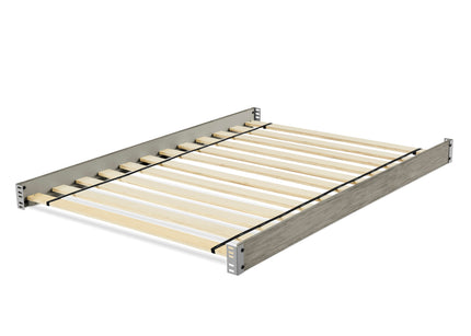 Wooden bed slat support on a white background