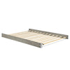 A wooden slat bed frame with a gray wood-grain headboard and footboard, shown at an angle on a plain white background. 5-Full Size Wood Bed Rails (330750)