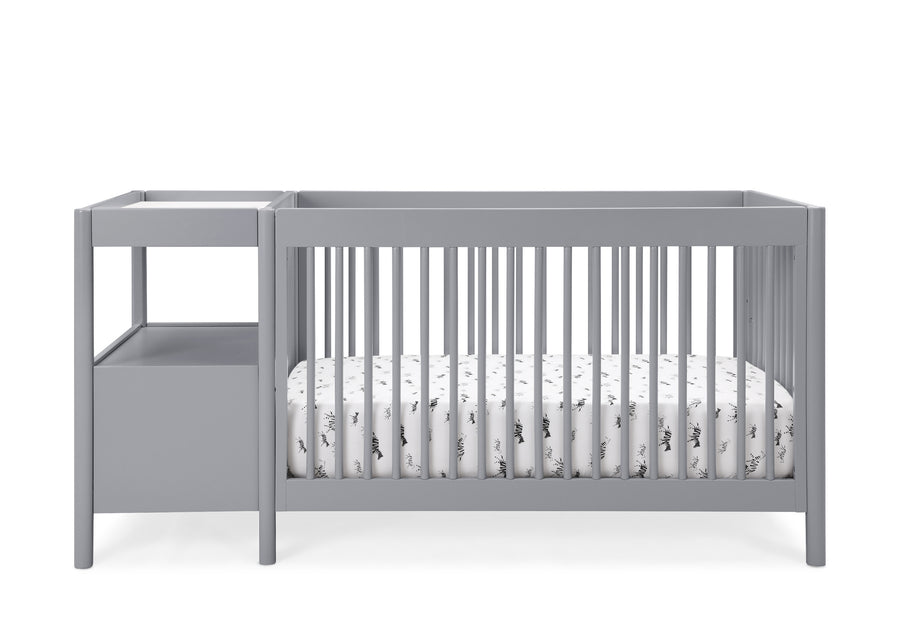 Grey (026) 9-Zoe 5-in-1 Convertible Crib and Changer