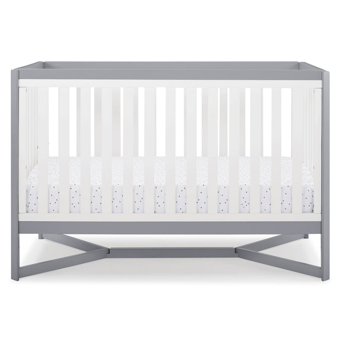DCB: White with Grey (027) 16-Tribeca 4-in-1 Convertible Crib