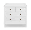 DCB: Bianca White (130) 12-Heritage 4 Drawer Dresser with Changing Top and Interlocking Drawers