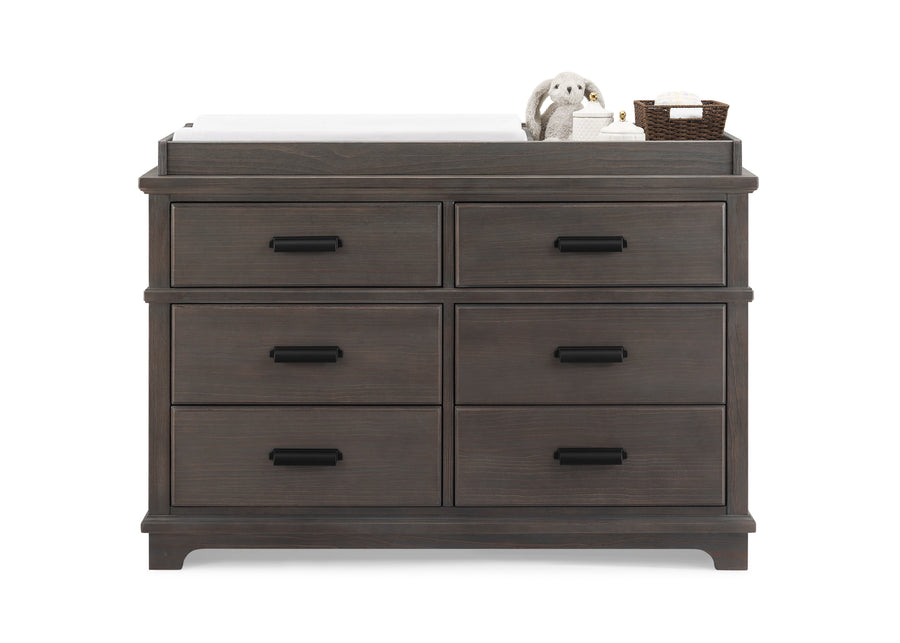 Asher 6 Drawer Dresser with Changing Top and Interlocking Drawers 13-Asher 6 Drawer Dresser with Changing Top and Interlocking Drawers