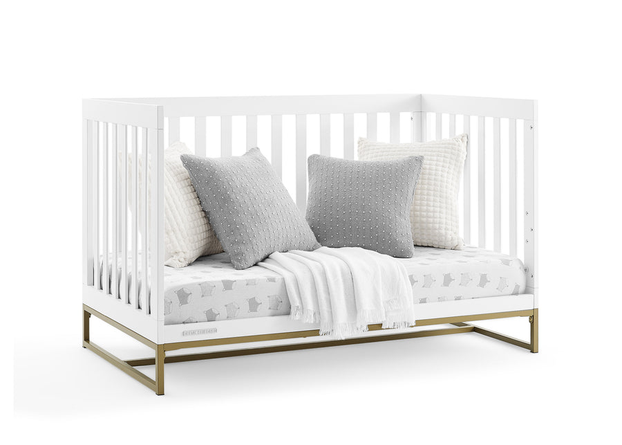 Bianca White with Melted Bronze (186) 13-Jade 4-in-1 Convertible Crib
