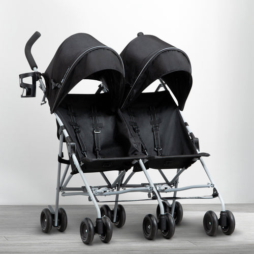 jeep cherokee double stroller Jeep TurboGlyde Side by Side Double Stroller, Black (001)