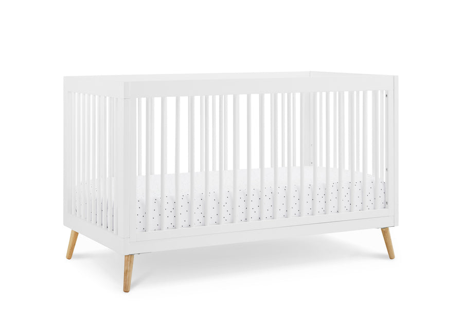 Bianca White with Natural (123) 26-Jordan 4-in-1 Convertible Crib