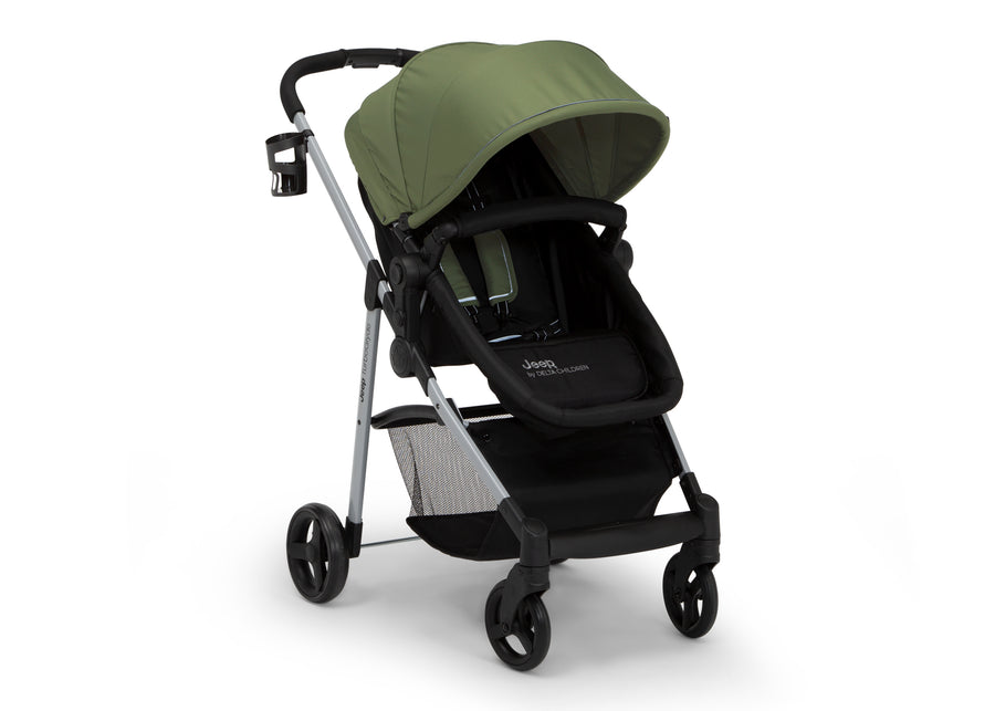 Black with Olive Green (2182) 8-Jeep TurboGlyde 3-in-1 Stroller