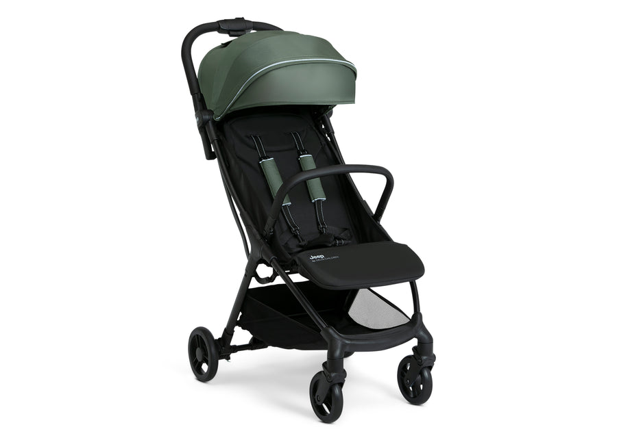 Black with Olive Green (2182) 18-Jeep Altitude Compact Everyday & Travel Stroller