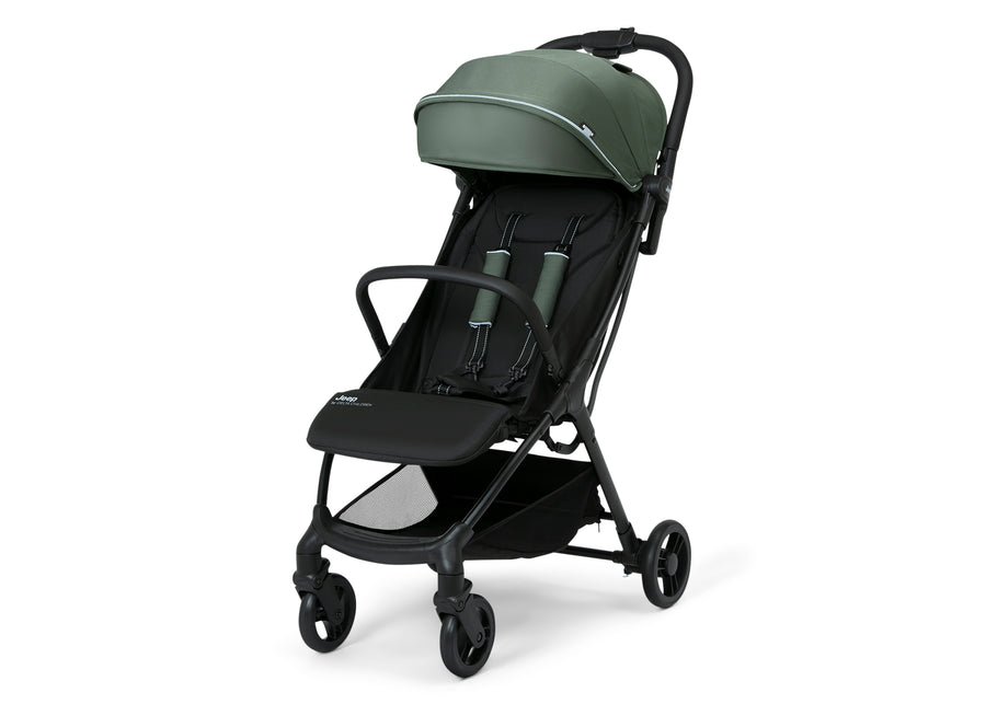 Black with Olive Green (2182) 15-Jeep Altitude Compact Everyday & Travel Stroller
