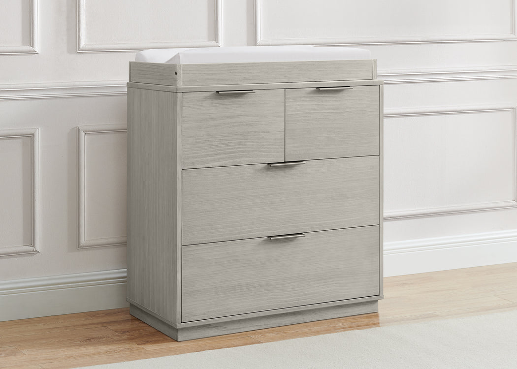 Forever 4 Drawer Dresser with Changing Top and Interlocking Drawers - Naturals CollectionRustic Mist (1373)
