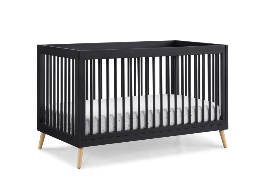 Midnight Grey with Natural (1372) 10-Jordan 4-in-1 Convertible Crib