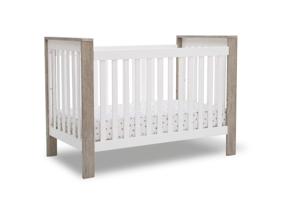 Bianca White with Textured Limestone (184) 18-Miles 4-in-1 Convertible Crib