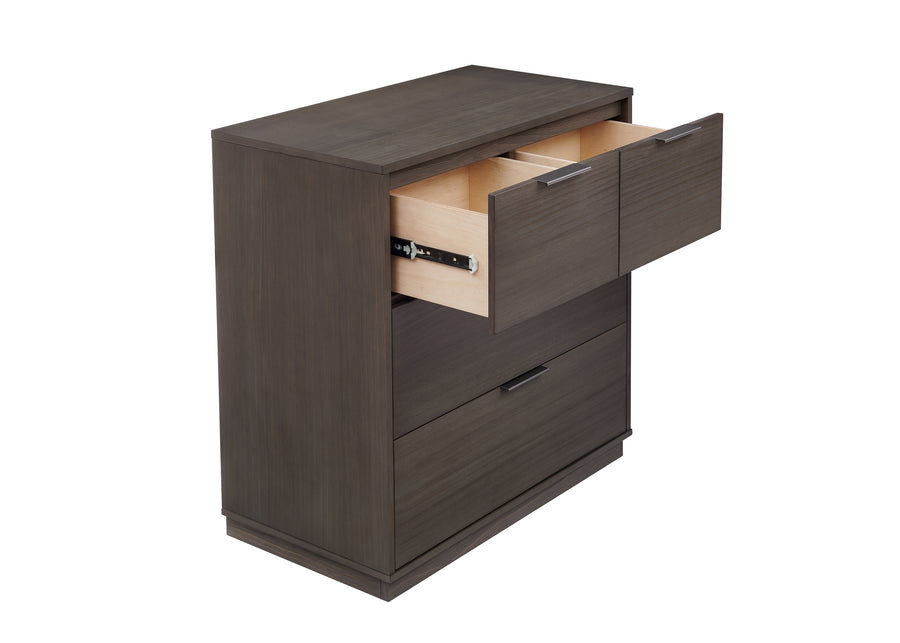 Rustic Grey (084) 76-Forever 4 Drawer Dresser with Changing Top and Interlocking Drawers - Naturals Collection