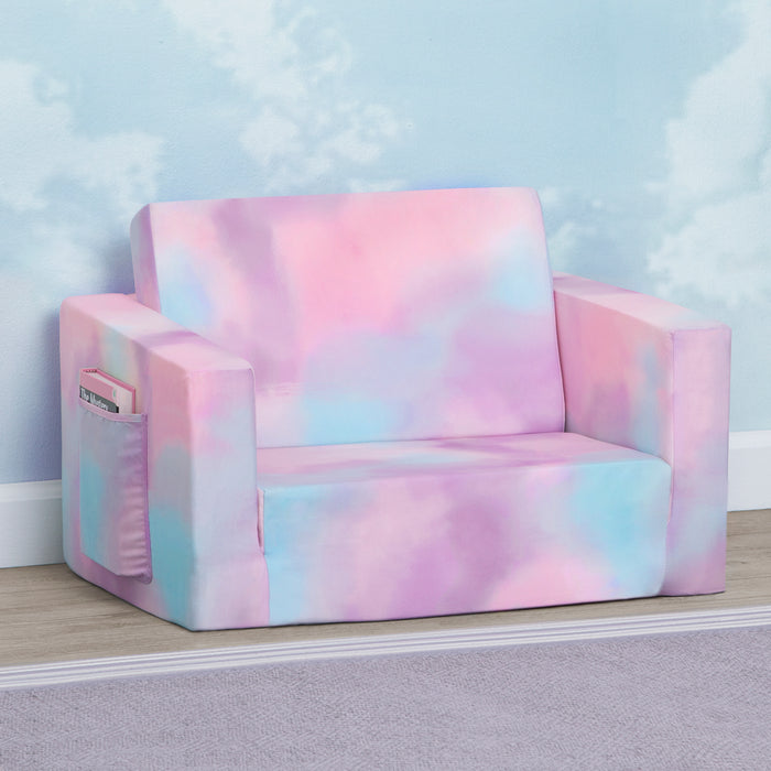 208220 5062 Cozee Chair Pink Tie Dye Lifestyle 103 1-Cozee Flip-Out Chair - 2-in-1 Convertible Chair to Lounger for Kids