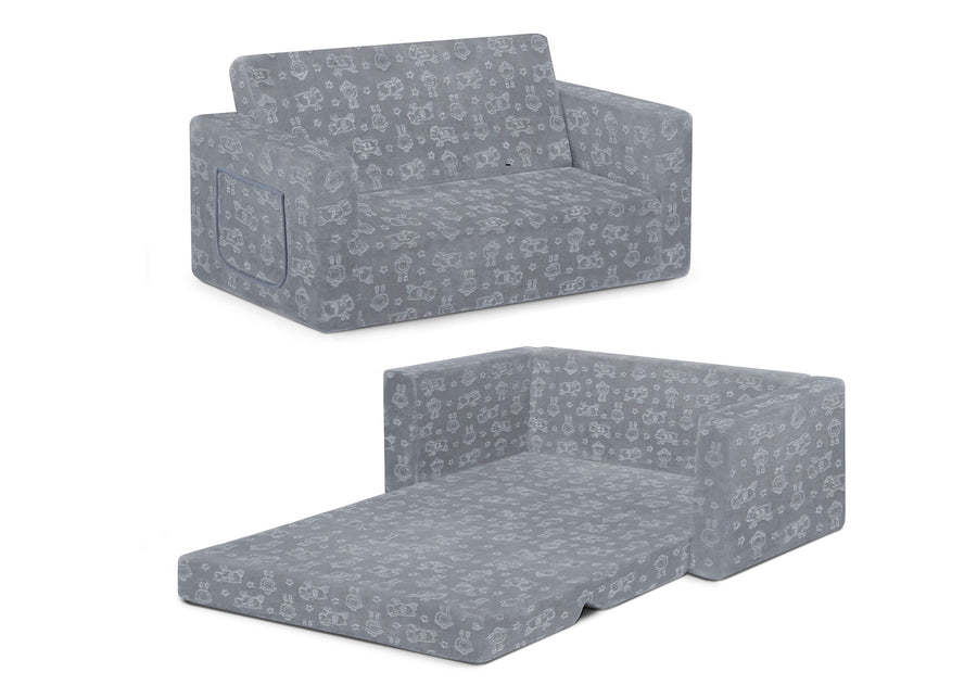 Grey (5057) 3-Perfect Sleeper Extra Wide Convertible Sofa to Lounger
