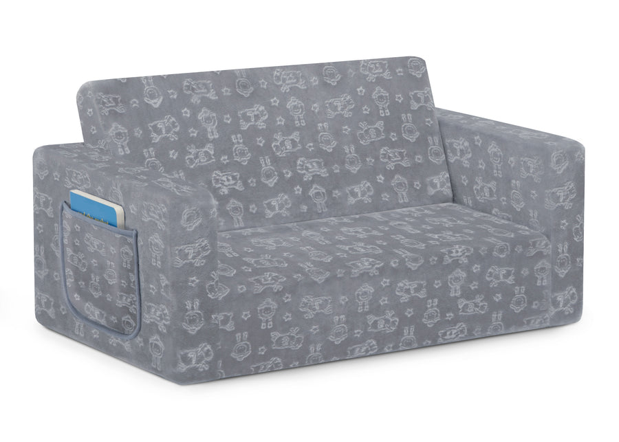 Grey (5057) 6-Perfect Sleeper Extra Wide Convertible Sofa to Lounger