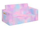 Blue & Pink Tie-Dye (5062) 10-Cozee Flip-Out Sofa - 2-in-1 Convertible Sofa to Lounger for Kids