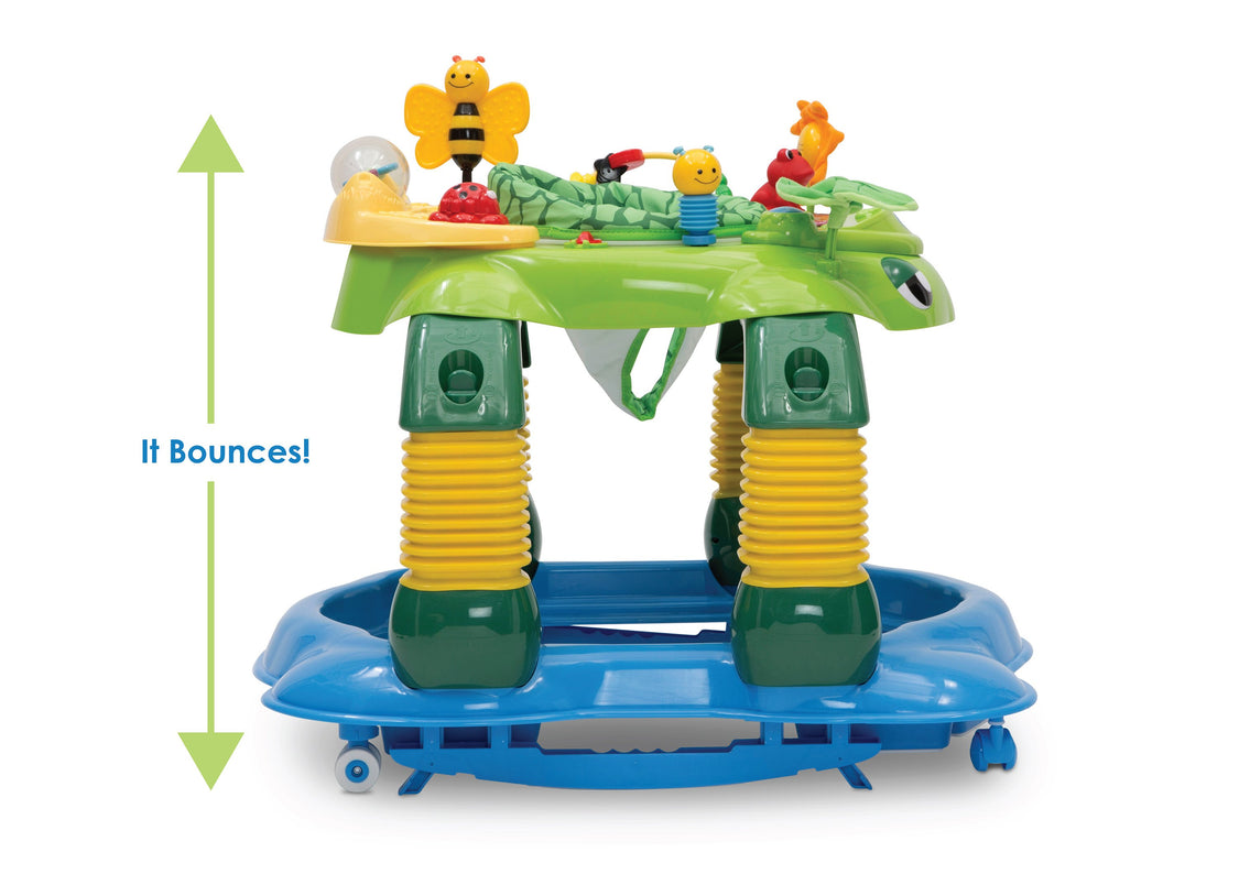 Children's play center with bouncy feature on a white background