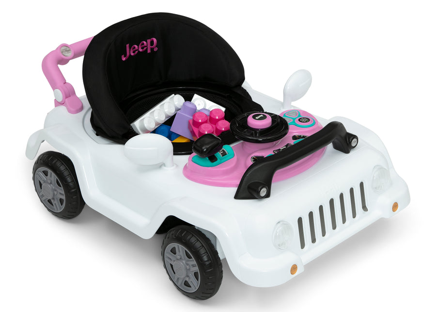 White and Pink (2460) 22-Jeep® Classic Wrangler 3-in-1 Grow With Me Walker