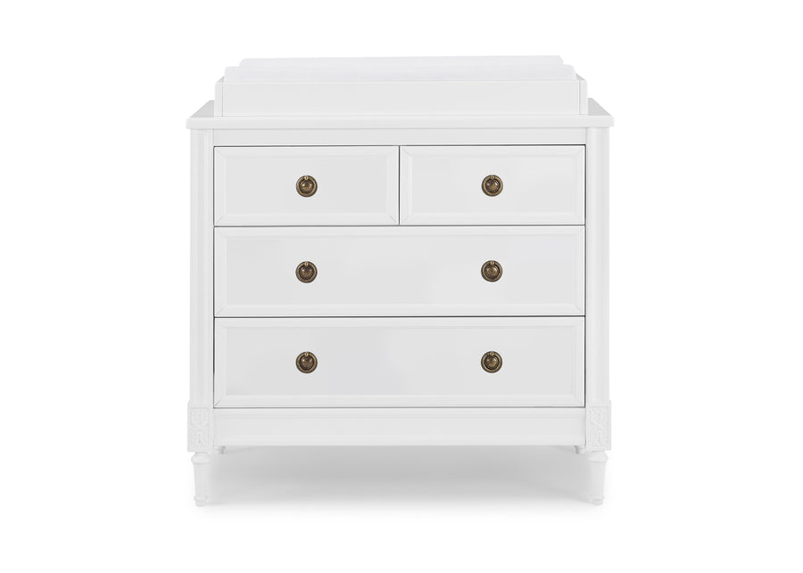 Bianca White (130) 8-Heritage 4 Drawer Dresser with Changing Top and Interlocking Drawers