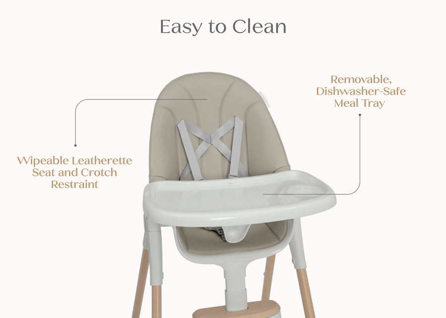 Taupe (2421) 5-Duet 2-in-1 High Chair and Infant Seat
