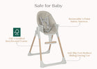 Taupe (2421) 6-Duet 2-in-1 High Chair and Infant Seat