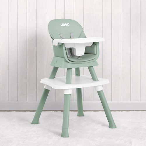 23411 2182 Jeep Milestone 6 in 1 High Chair Sage Green Lifestyle 101