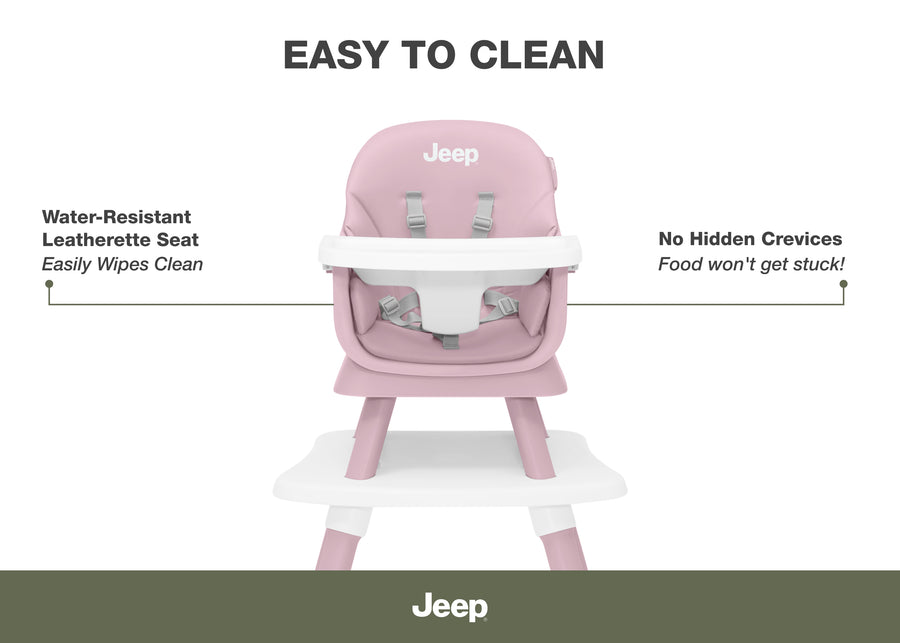 Light Pink (2515) 39-Milestone 6-in-1 High Chair