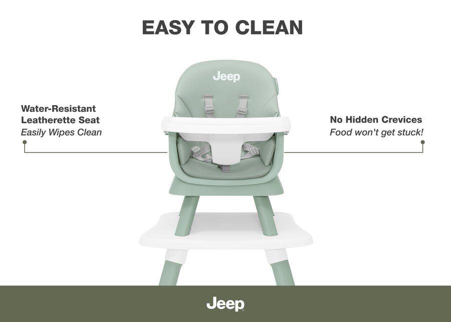 Sage Green (2446) 4-Milestone 6-in-1 High Chair