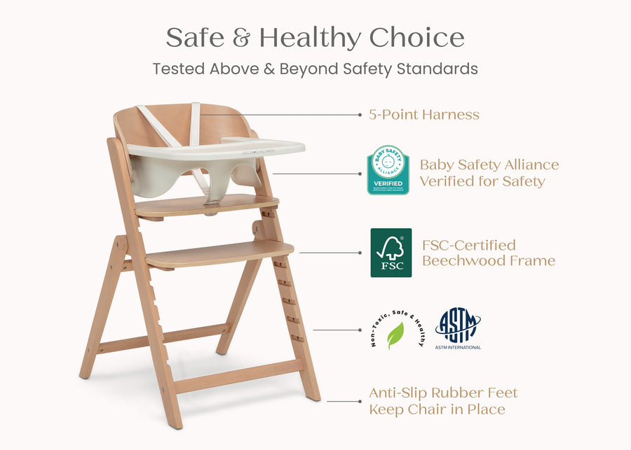 Natural (160) 7-Crave 4-in-1 Convertible High Chair