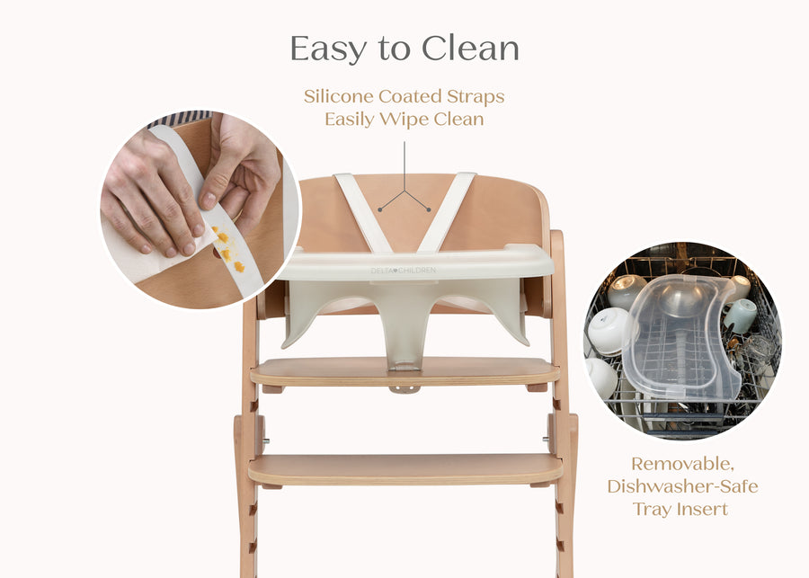 Natural (160) 4-Crave 4-in-1 Convertible High Chair