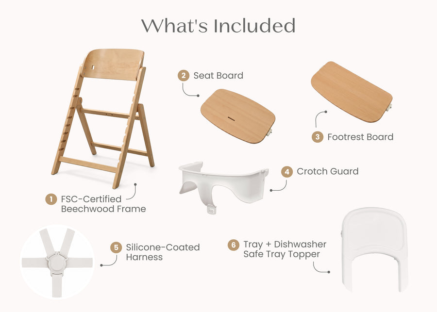 Natural (160) 9-Crave 4-in-1 Convertible High Chair