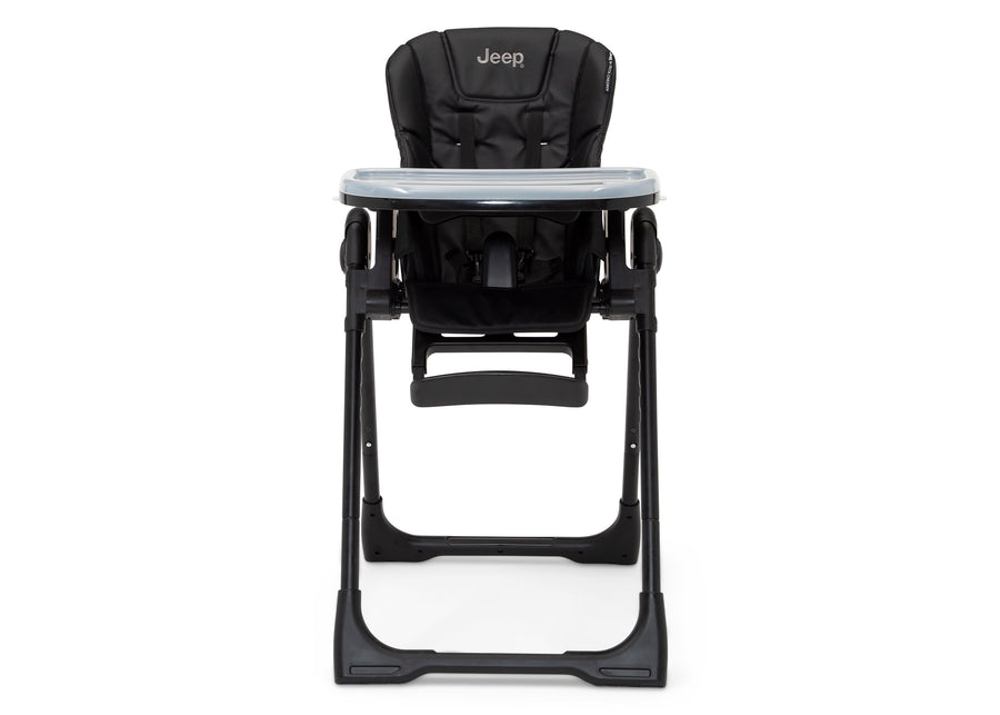Midnight Black (2013) 4-Jeep Classic Black Convertible 2-in-1 High Chair for Babies and Toddlers with Adjustable Height, Recline & Footrest
