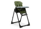 Black with Olive Green (2182) 10-Jeep Classic Black Convertible 2-in-1 High Chair for Babies and Toddlers with Adjustable Height, Recline & Footrest