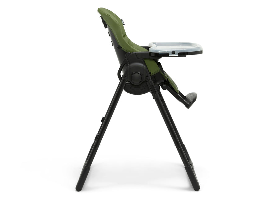 Black with Olive Green (2182) 12-Jeep Classic Black Convertible 2-in-1 High Chair for Babies and Toddlers with Adjustable Height, Recline & Footrest