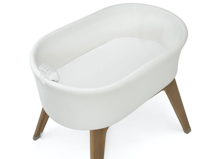 White (100) 10-Aero Smart Auto Glide Bassinet with Cry Detection & Bluetooth Wireless Technology