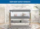 Dove Grey (2376) 2-Koi by the Bed Bassinet with Natural Beechwood Legs