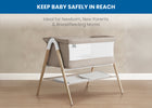 Tan Melange (2470) 15-Koi by the Bed Bassinet with Natural Beechwood Legs