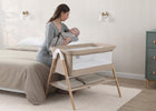 Tan Melange (2470) 10-Koi by the Bed Bassinet with Natural Beechwood Legs