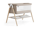 Tan Melange (2470) 11-Koi by the Bed Bassinet with Natural Beechwood Legs