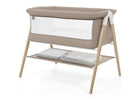 Tan Melange (2470) 13-Koi by the Bed Bassinet with Natural Beechwood Legs