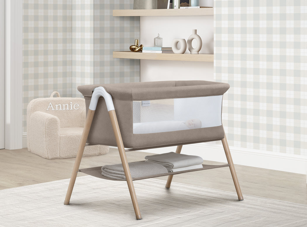 Bondi Beechwood By The Bed BassinetTan (2470)