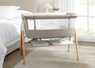 Tan (2470) 2-Bondi Adjustable Height Bedside Beechwood Bassinet
