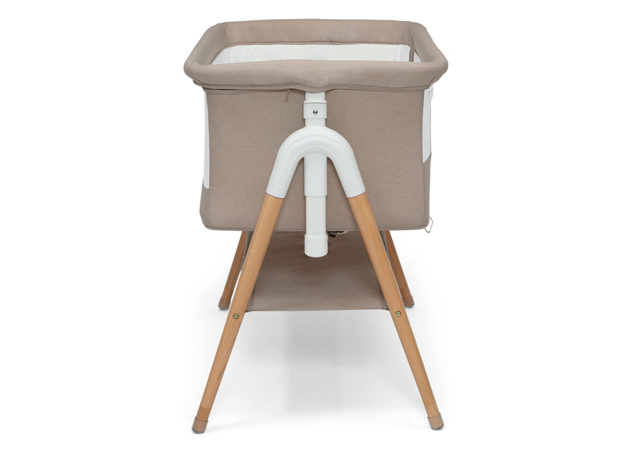 Tan (2470) 6-Bondi Adjustable Height Bedside Beechwood Bassinet